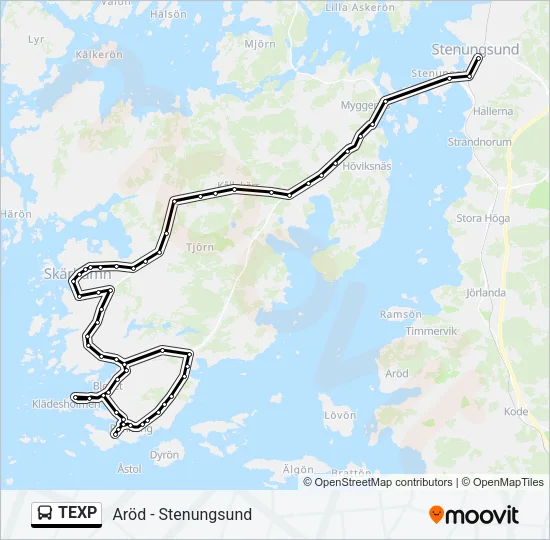 TEXP Bus Line Map