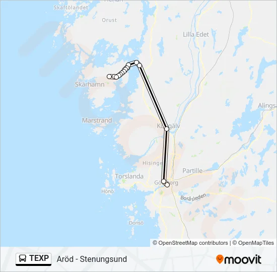 TEXP Bus Line Map