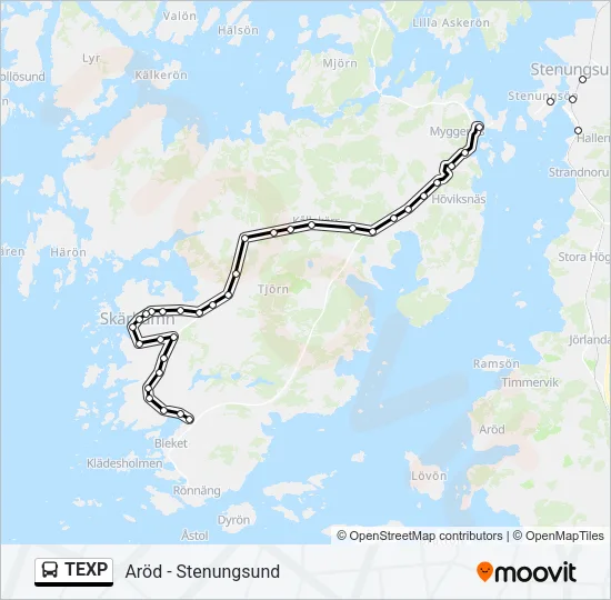 TEXP Bus Line Map
