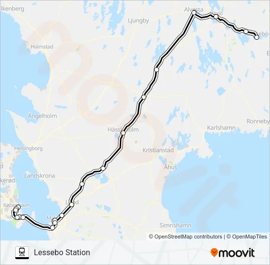 ÖRESUNDSTÅG Train Line Map