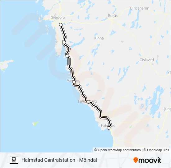 ÖRESUNDSTÅG Train Line Map