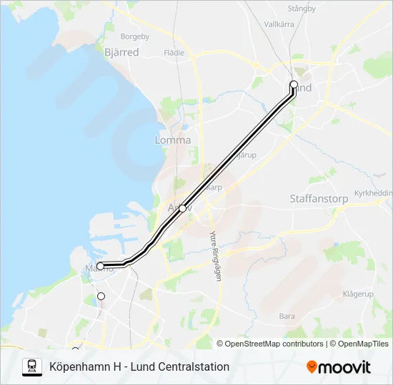 ÖRESUNDSTÅG  Line Map