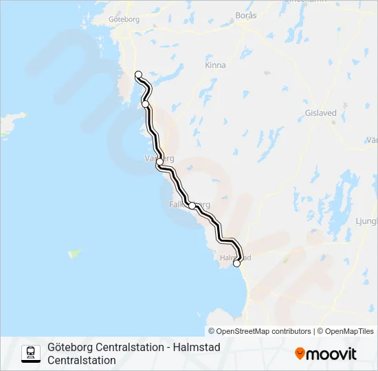 ÖRESUNDSTÅG Train Line Map