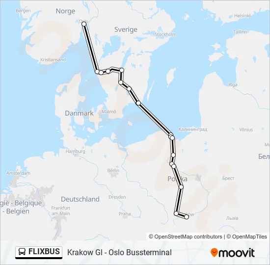 FLIXBUS Bus Line Map