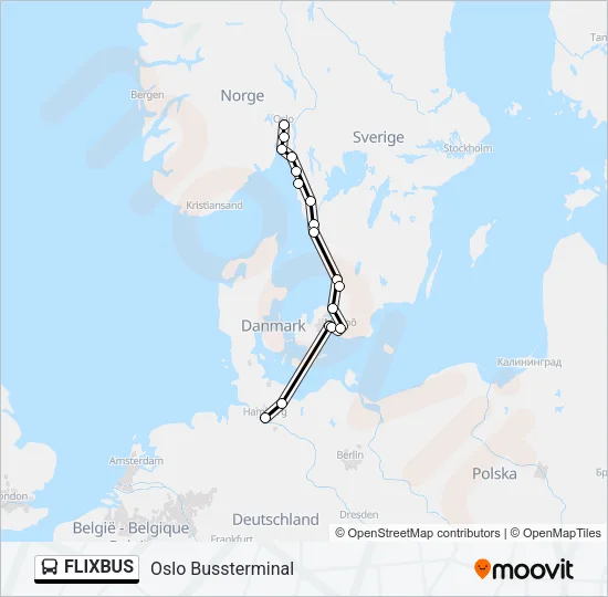 FLIXBUS Bus Line Map