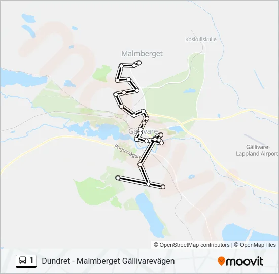 1 Bus Line Map