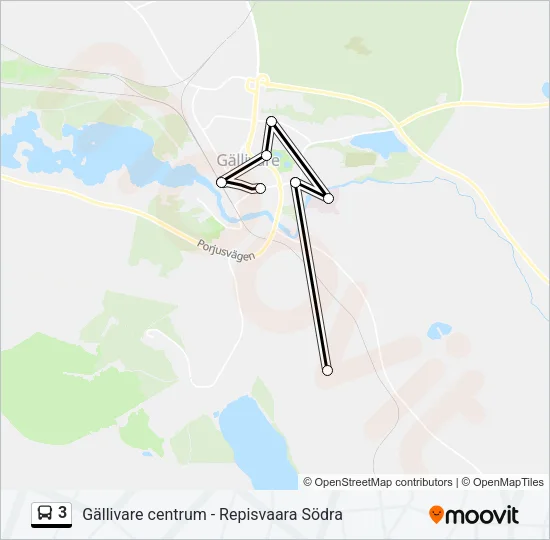 3 Bus Line Map