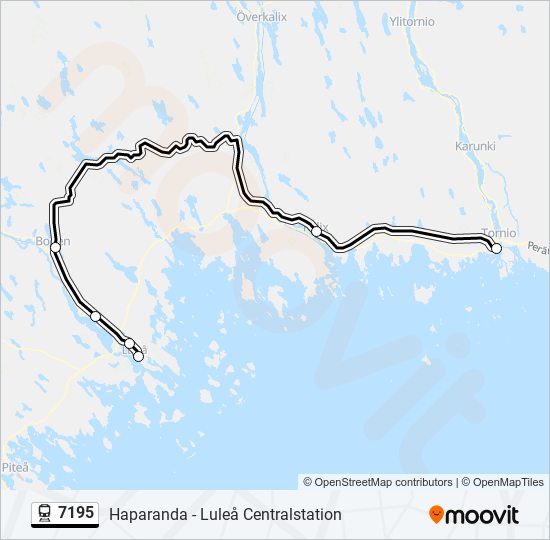 7195 tåg Linje karta