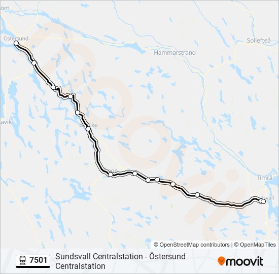 7501 train Line Map