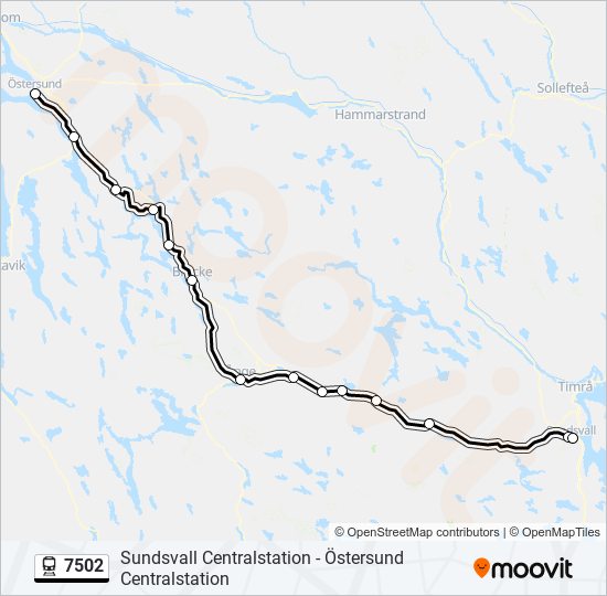 7502 train Line Map