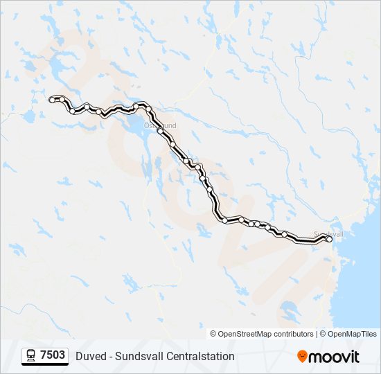 7503 train Line Map