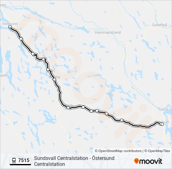 7515 tåg Linje karta