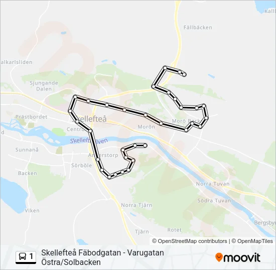 1 Bus Line Map