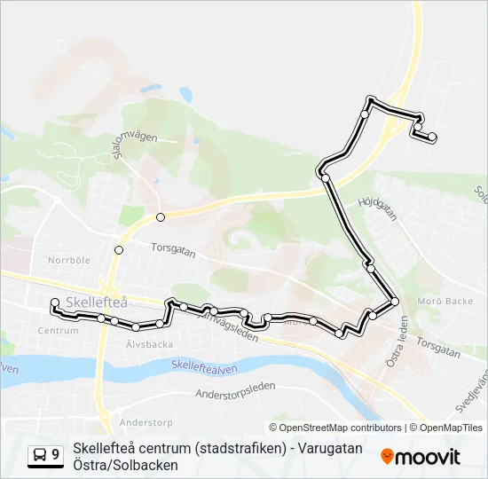 9 Bus Line Map