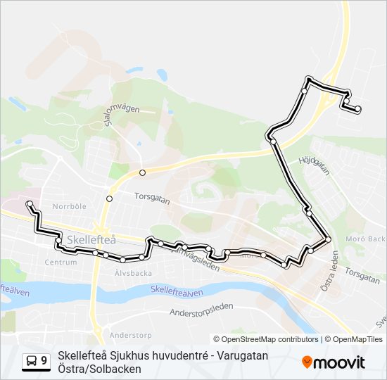 9 bus Line Map