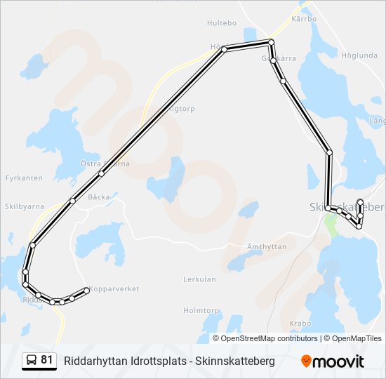 81 bus Line Map