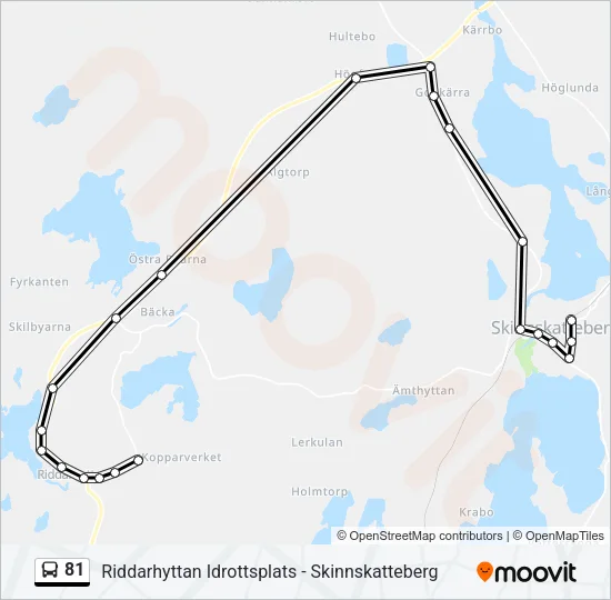 81 Bus Line Map