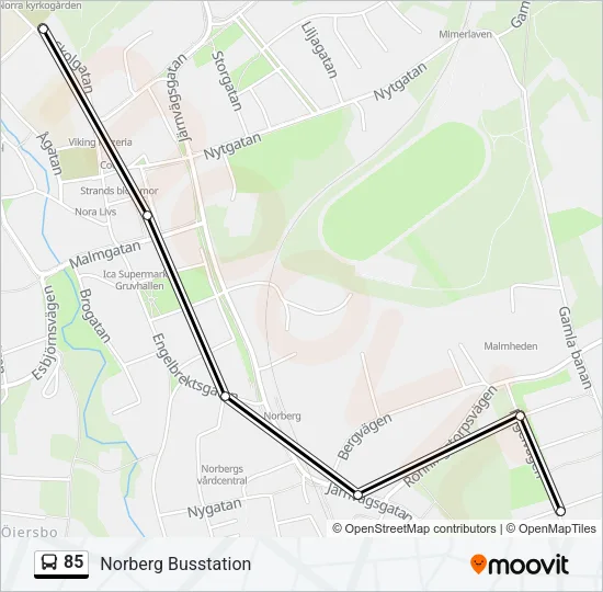 85 Bus Line Map
