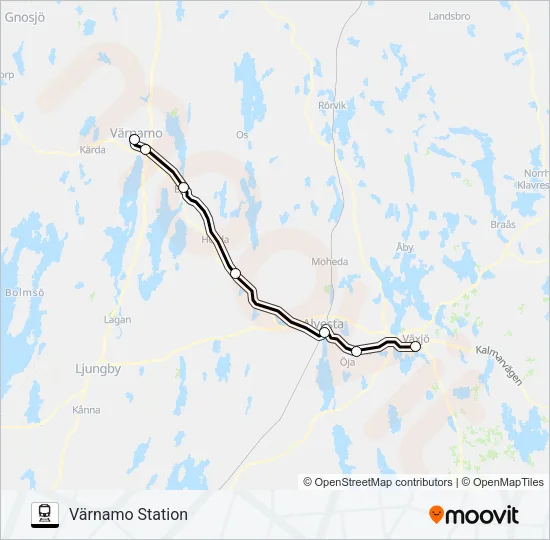 KRÖSATÅG Train Line Map