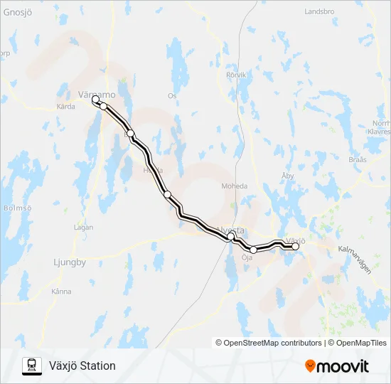 KRÖSATÅG Train Line Map