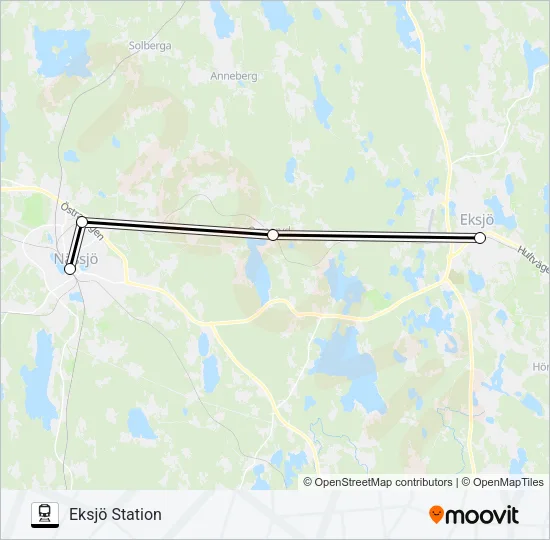KRÖSATÅG Train Line Map