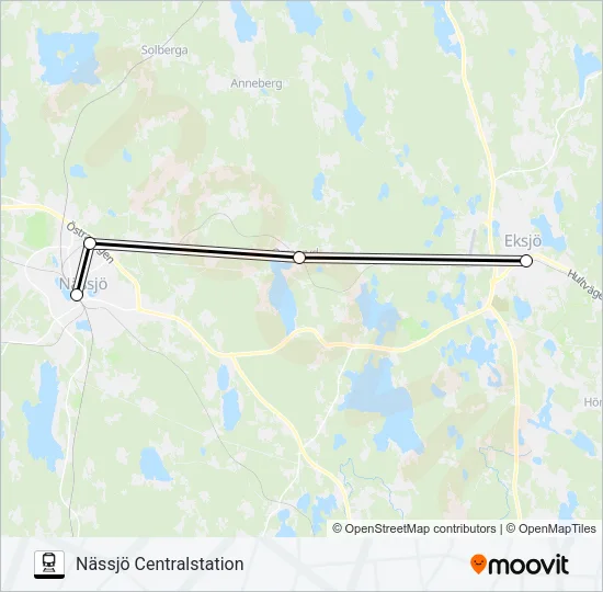 KRÖSATÅG Train Line Map