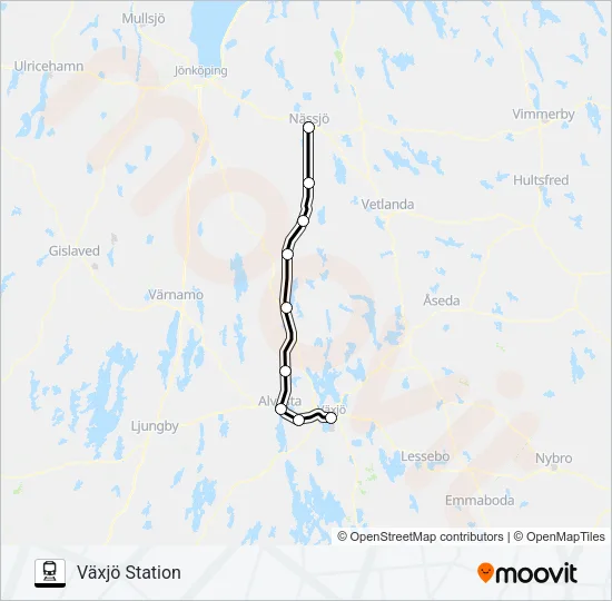 KRÖSATÅG Train Line Map