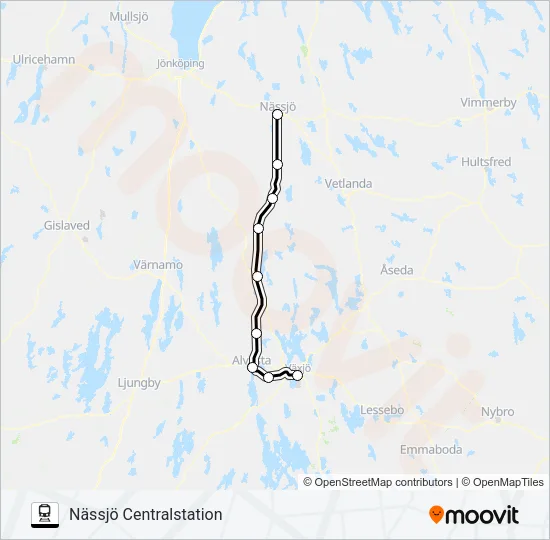 KRÖSATÅG Train Line Map