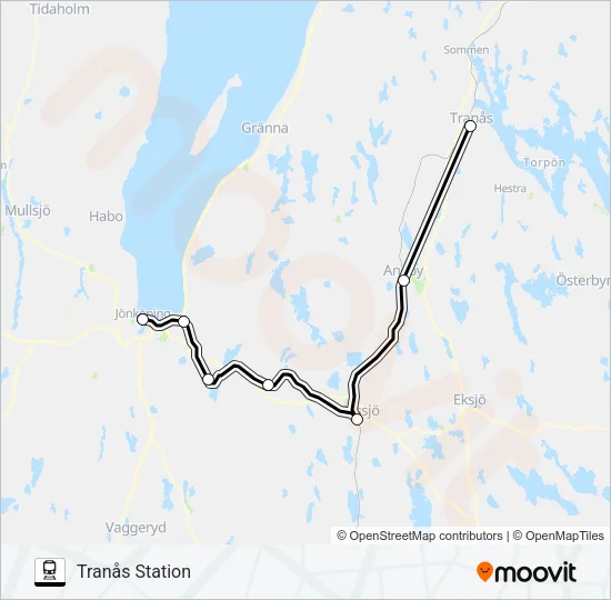 KRÖSATÅG Train Line Map