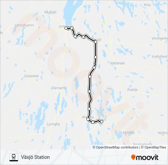 KRÖSATÅG Train Line Map