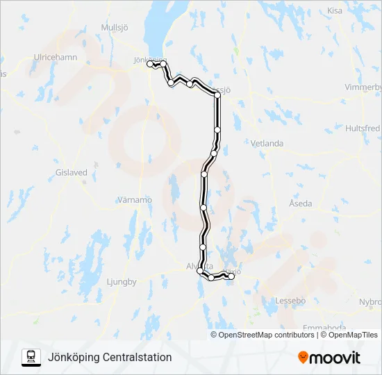 KRÖSATÅG Train Line Map