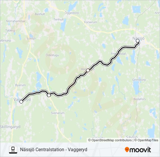 KRÖSATÅG train Line Map