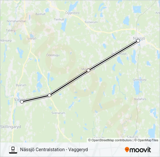 KRÖSATÅG Train Line Map