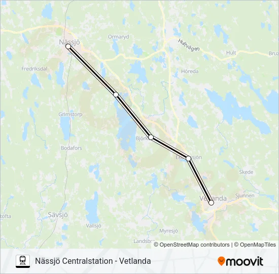 KRÖSATÅG Train Line Map