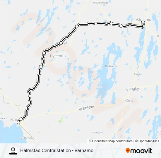 KRÖSATÅG Train Line Map
