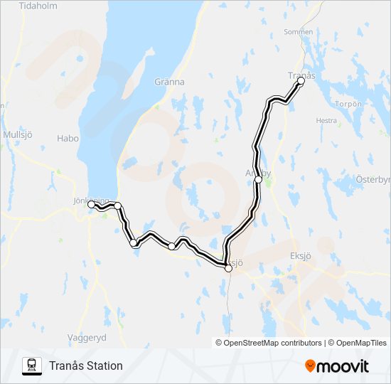 KRÖSATÅG train Line Map