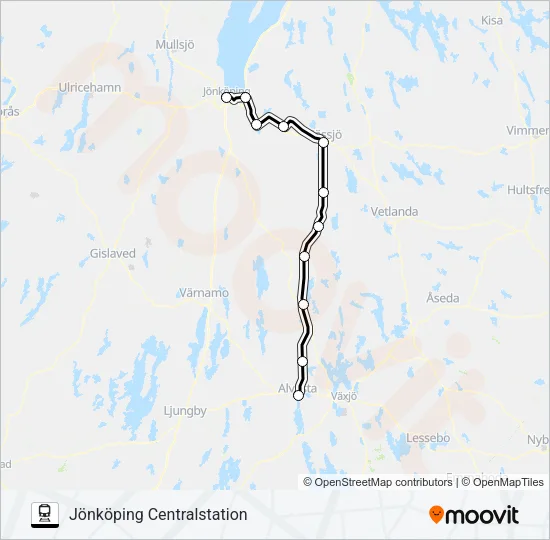 KRÖSATÅG Train Line Map