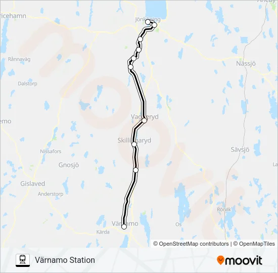 KRÖSATÅG Train Line Map
