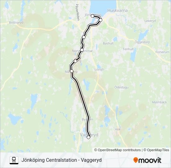 KRÖSATÅG Train Line Map