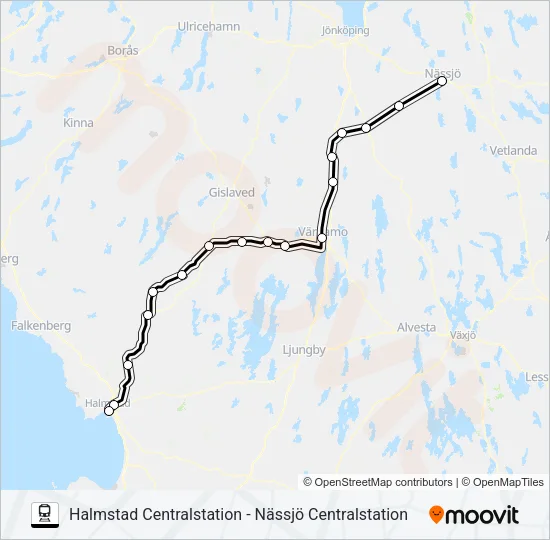KRÖSATÅG Train Line Map