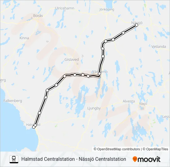 KRÖSATÅG Train Line Map
