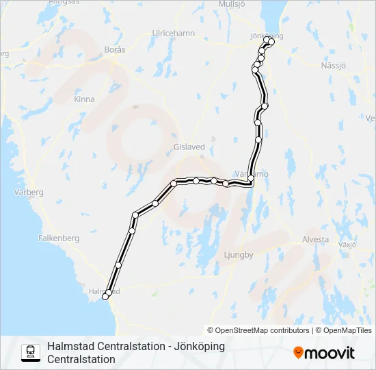 KRÖSATÅG Train Line Map