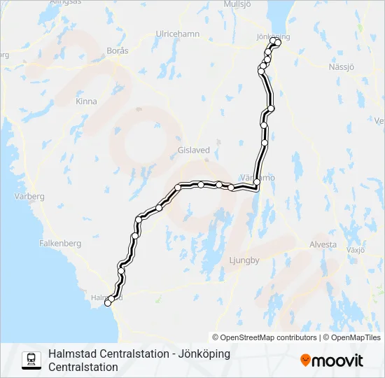 KRÖSATÅG Train Line Map