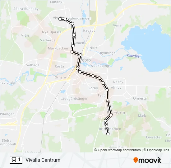 1 Bus Line Map