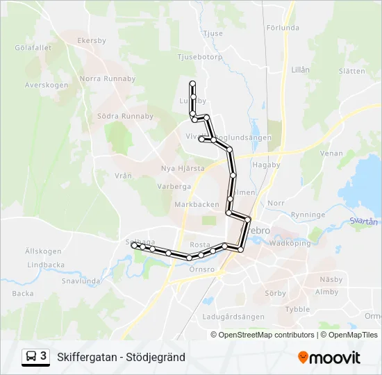 3 Bus Line Map