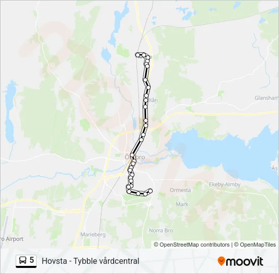 5 Bus Line Map