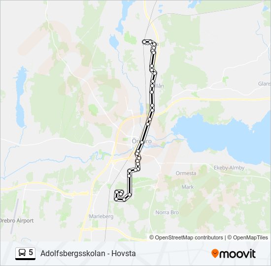 5 bus Line Map