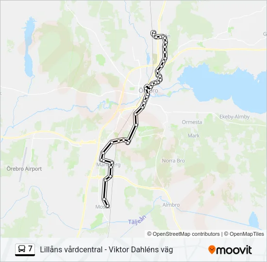 7 Bus Line Map