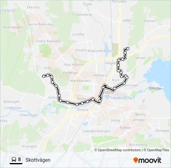 8 Bus Line Map