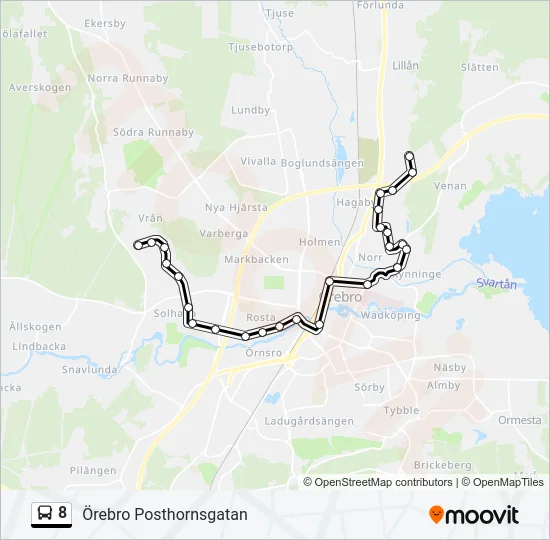 8 Bus Line Map